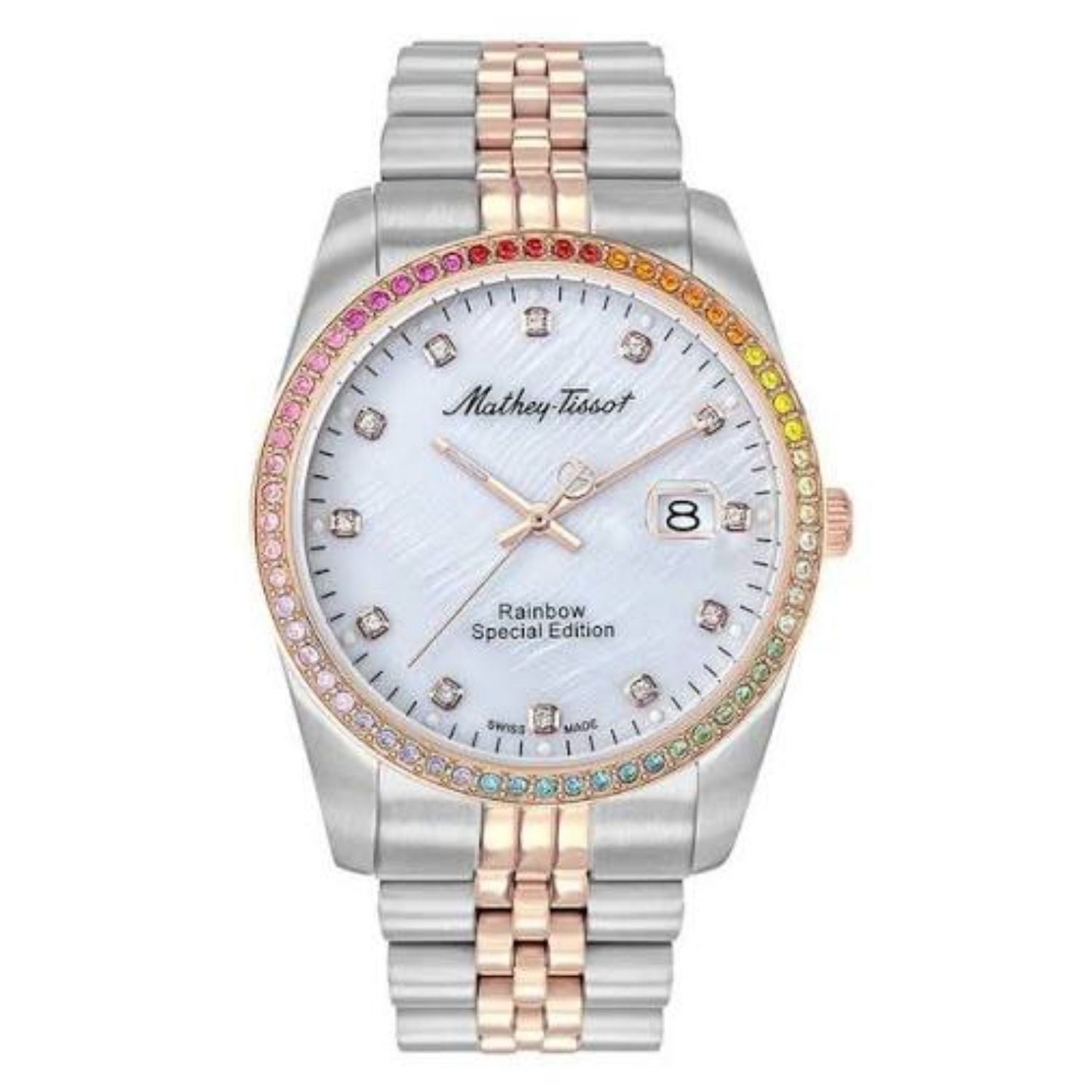 Mathey Tissot Mathey Tissot Women's Rainbow White Dial Watch - H809BQI