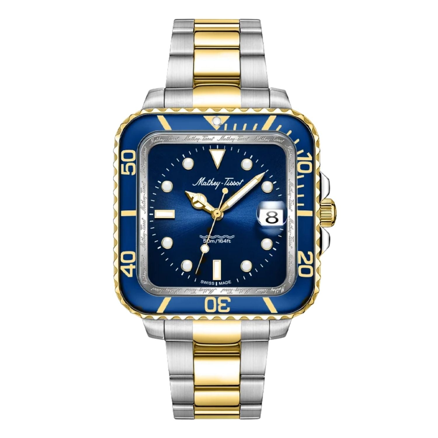 Mathey Tissot Mathey Tissot Men's Vintage Blue Dial Watch - H902QBBU