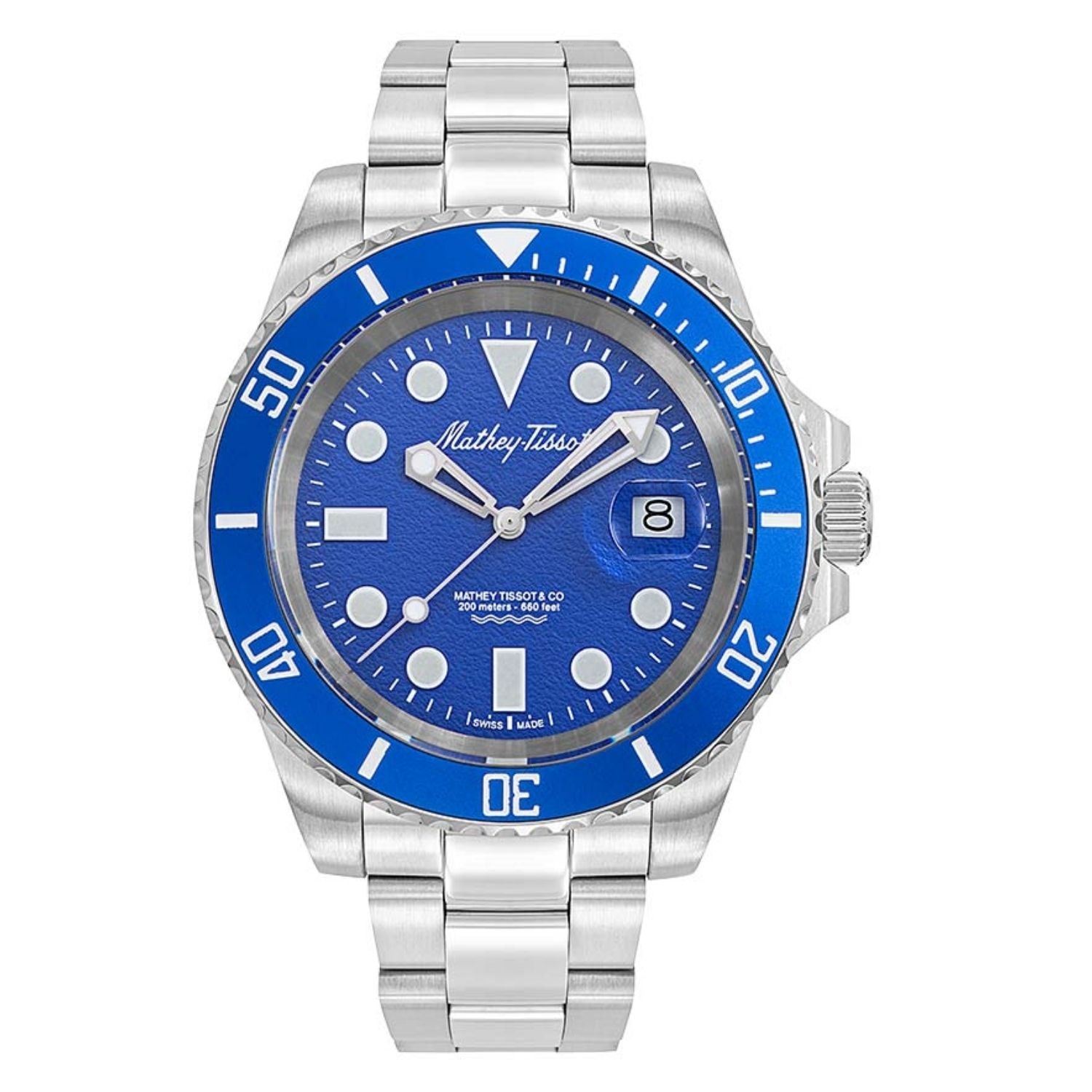 Mathey Tissot Mathey Tissot Men's Jumbo II Blue Dial Watch - H977ABU