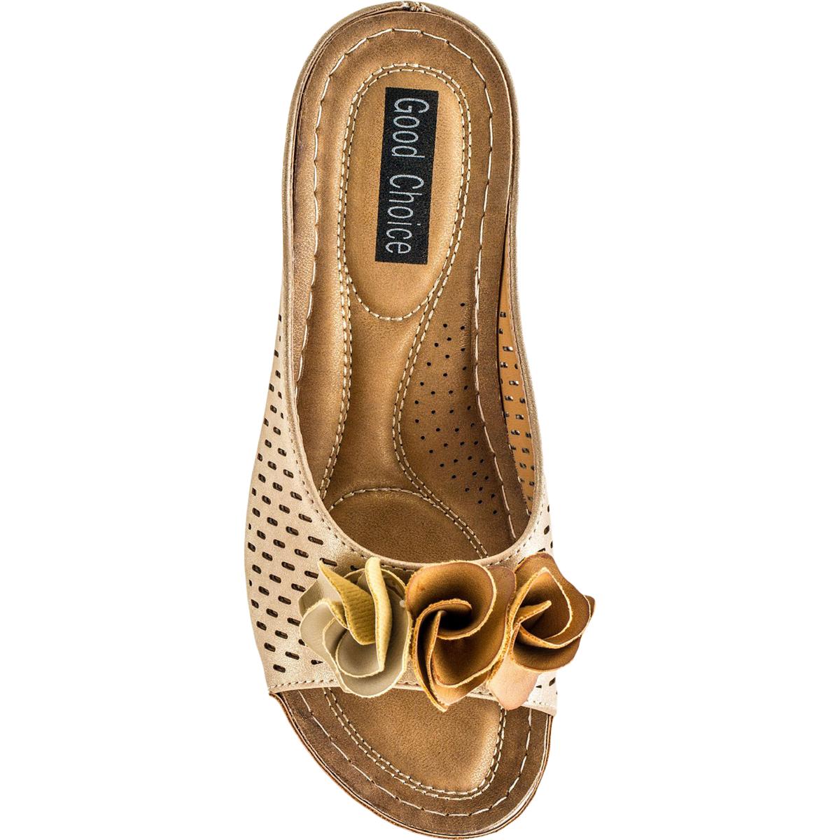Juliet Womens Cushioned Footbed Faux Leather Wedge Sandals