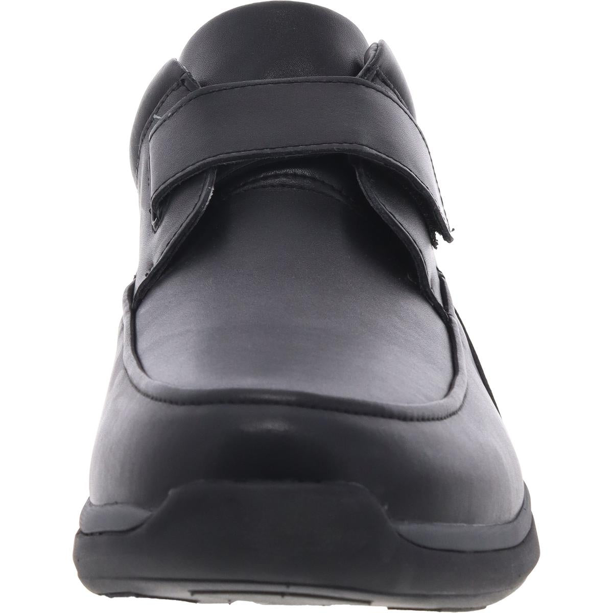 Mens Leather Laceless Slip-On Sneakers