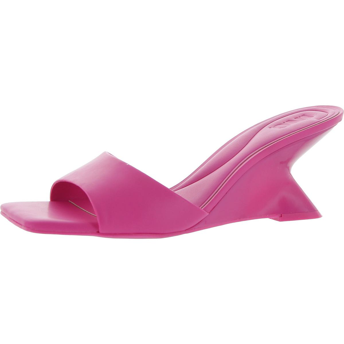 Patrise Womens Solid Manmade Slide Sandals