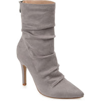Markie Womens Dressy Stiletto Mid-Calf Boots Gray