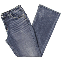 Womens Mid-Rise Stretch Bootcut Jeans