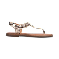 Bennia Womens Embellished Faux Leather Thong Sandals