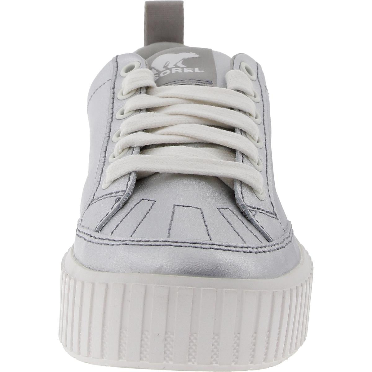 Womens Lace-Up Faux Leather Casual And Fashion Sneakers