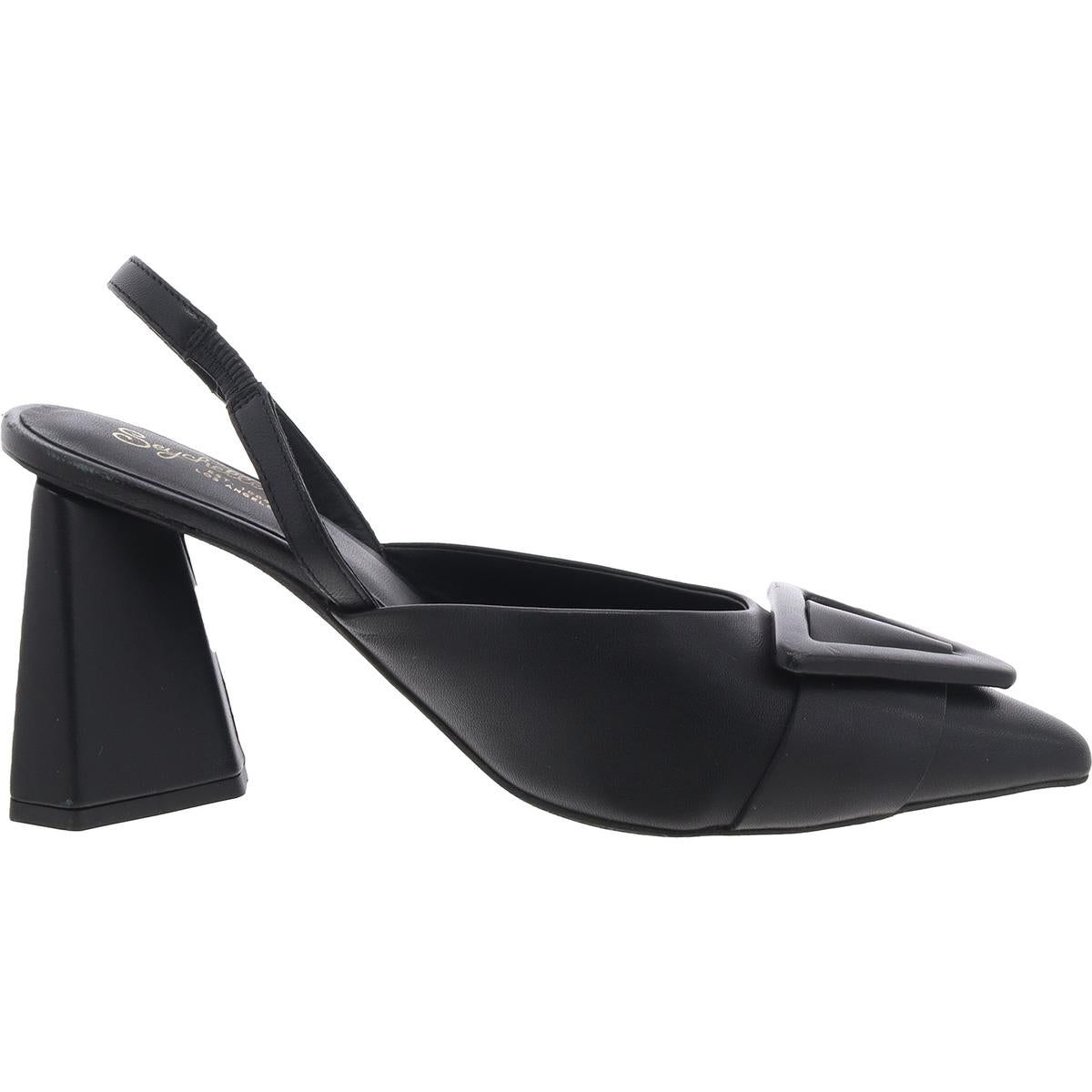Rumor Has It Womens Padded Insole Leather Slingback Heels