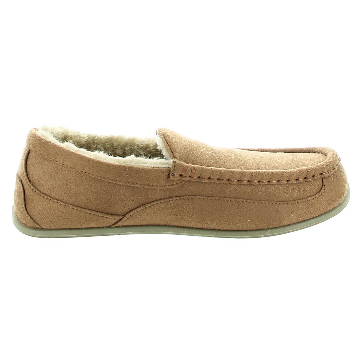 Spun Mens Comfort Insole Faux Fur Lined Loafer Slippers