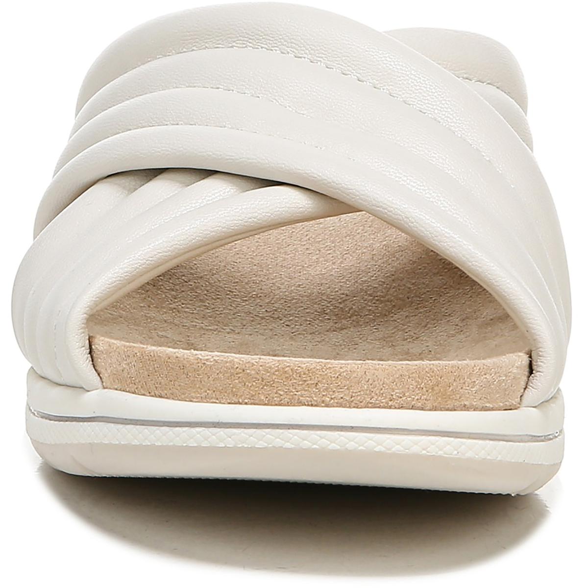 Panama Womens Faux Leather Slip On Wedge Sandals