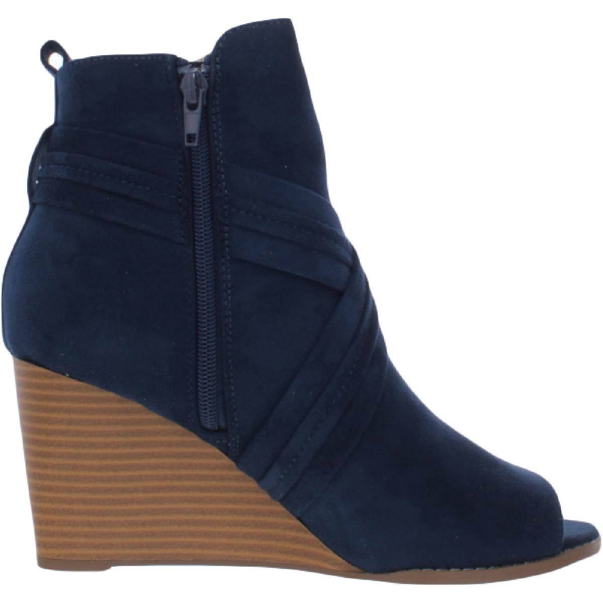 Sabeena Womens Padded Insole Faux Suede Booties