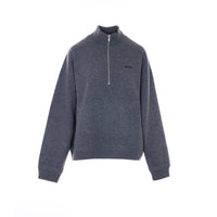 Miu Miu Miu Miu Women Half Zip Logo Sweater