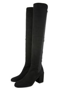 Stuart Weitzman Stuart Weitzman Women's Halftime Stretch-Crepe Black Suede Over-The-Knee Boot