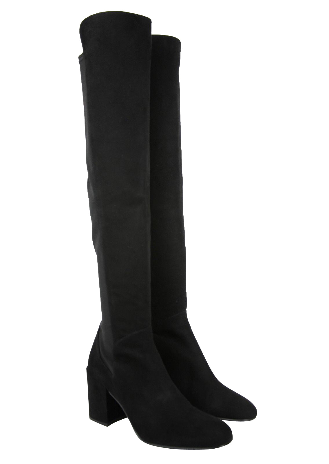 Stuart Weitzman Stuart Weitzman Women's Halftime Stretch-Crepe Black Suede Over-The-Knee Boot