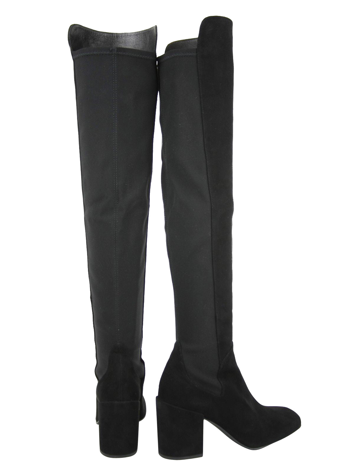 Stuart Weitzman Stuart Weitzman Women's Halftime Stretch-Crepe Black Suede Over-The-Knee Boot