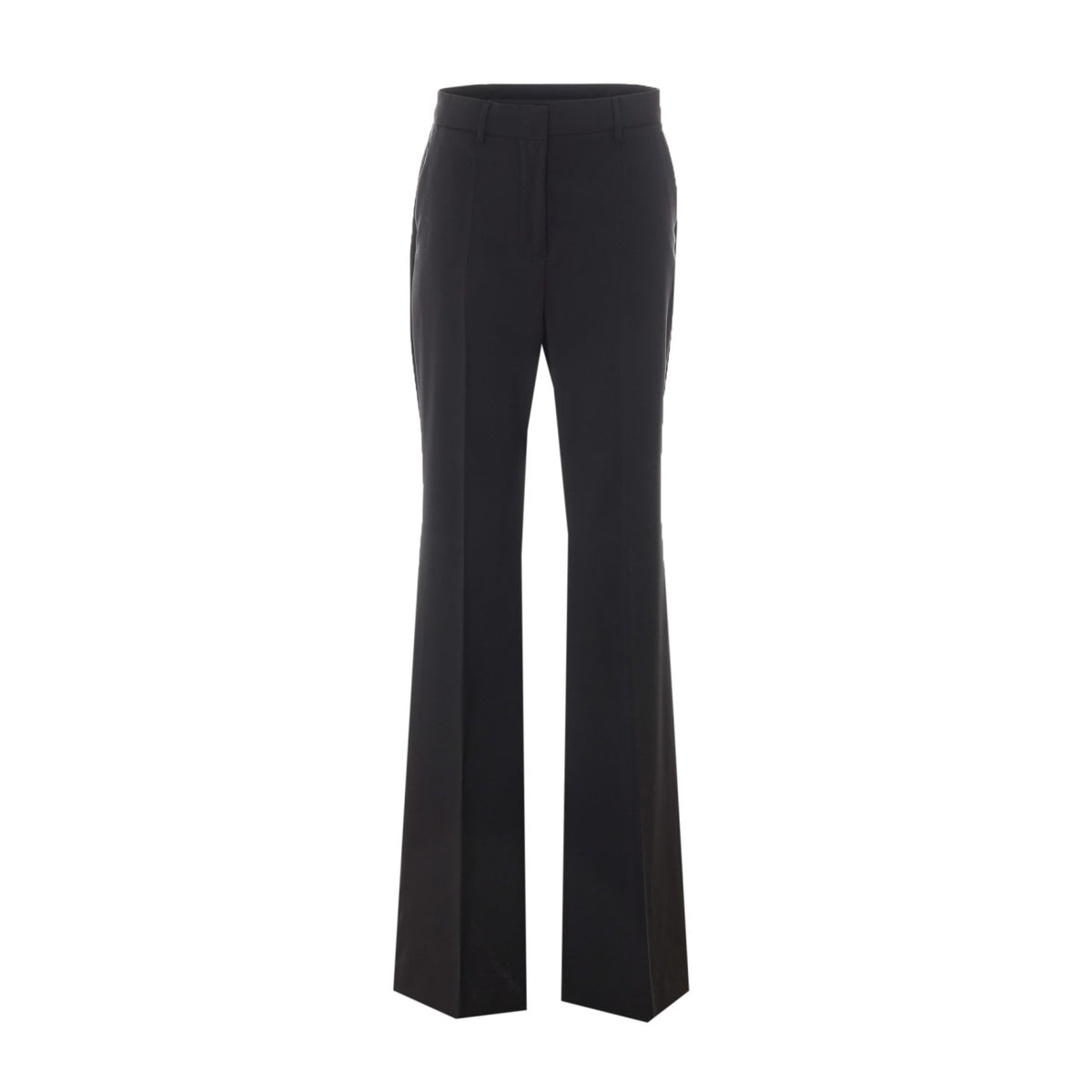 Sportmax Women Hangar Natural Stretch Pure Wool Flare Pants