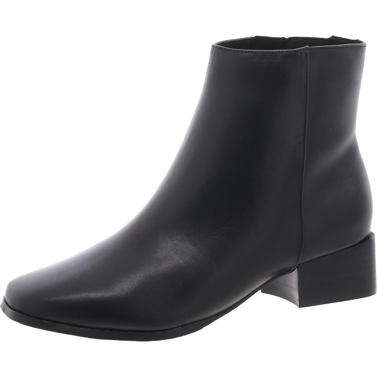 Sidney Womens Zipper Leather Booties
