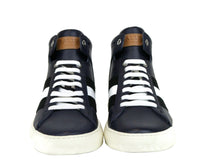Bally Bally Men's Dark Blue Calf Leather Hi-top Sneaker With Black White Hedern-129 (Size: 8 D)