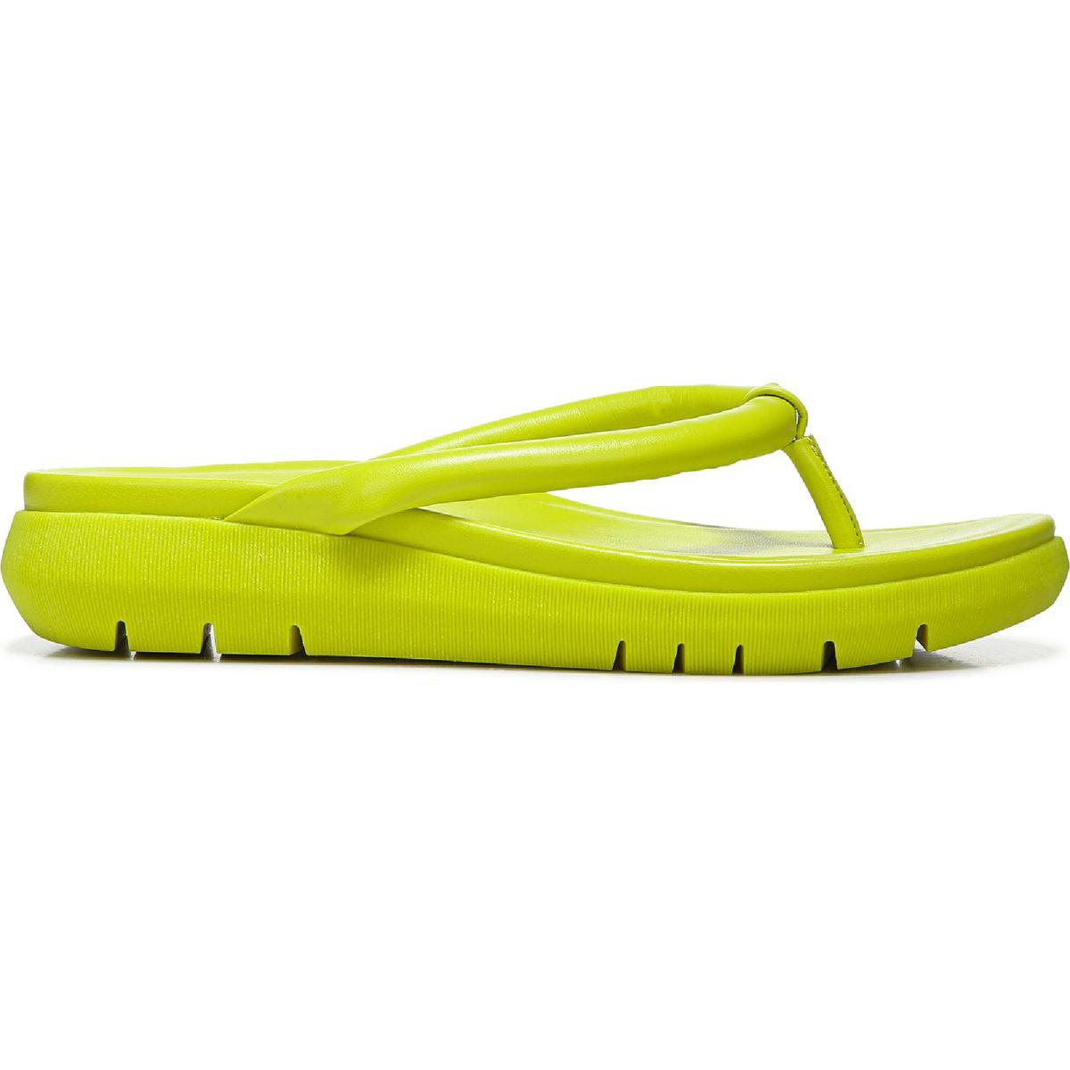 Lovelle Womens Faux Leather Slip On Wedge Sandals