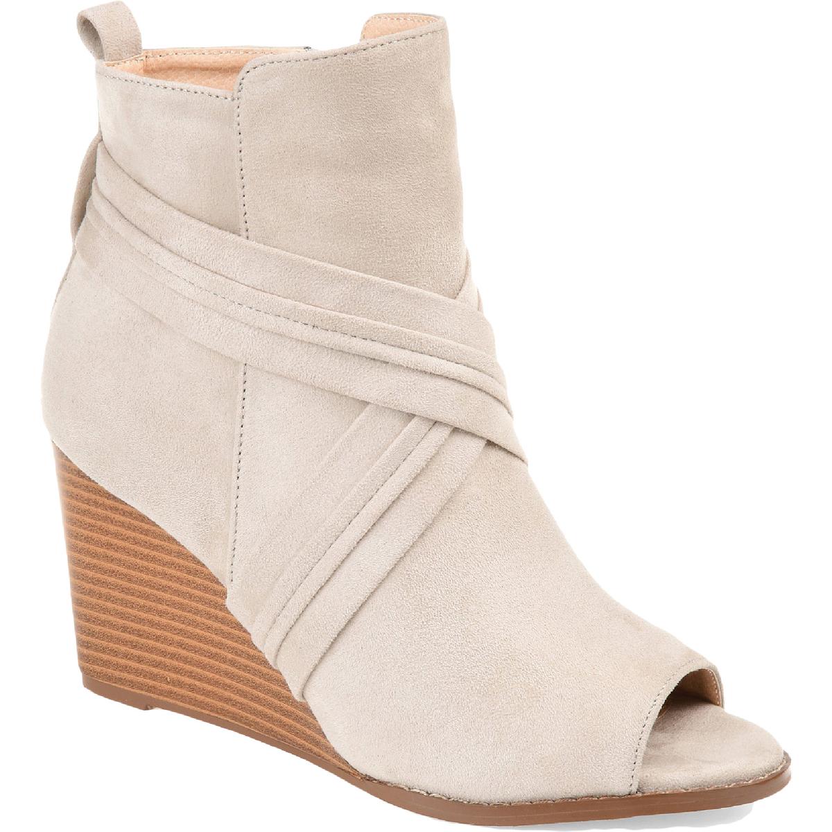 Sabeena Womens Padded Insole Faux Suede Booties