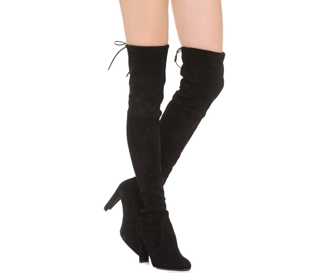Stuart Weitzman Stuart Weitzman Women's Highland Black Suede Over-the-knee Boot
