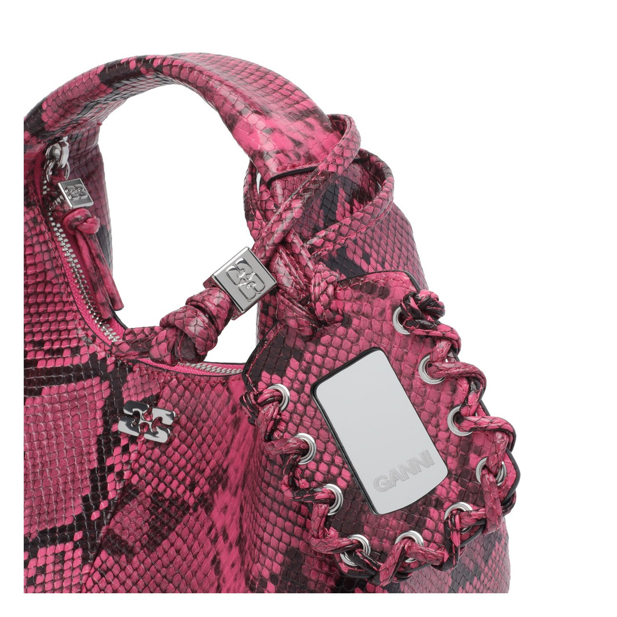 Ganni Women Hobo Mini Snake