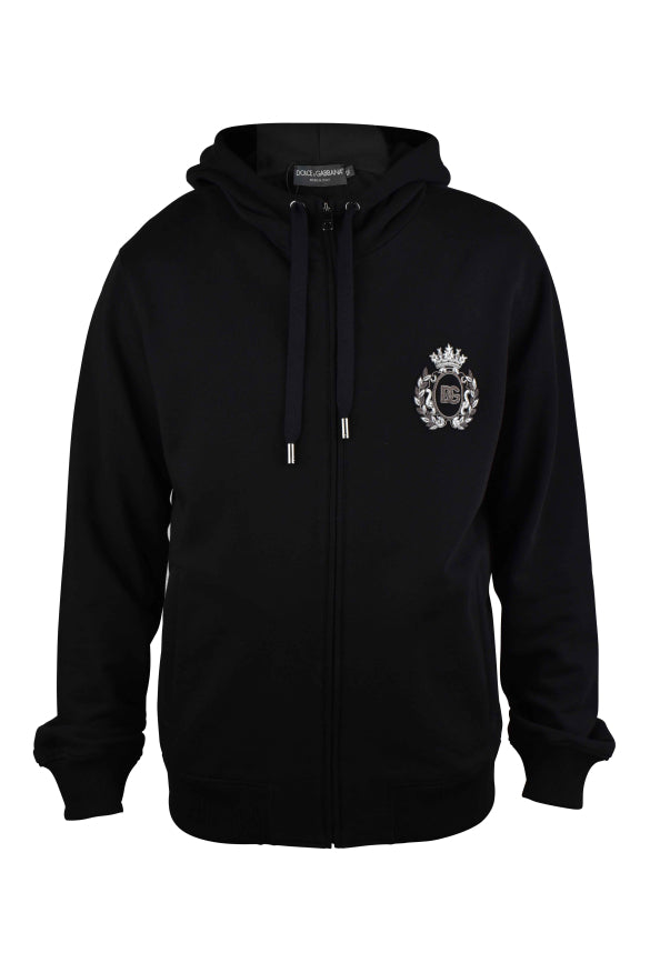 Dolce&Gabbana Men Heraldic Patch Hoodie
