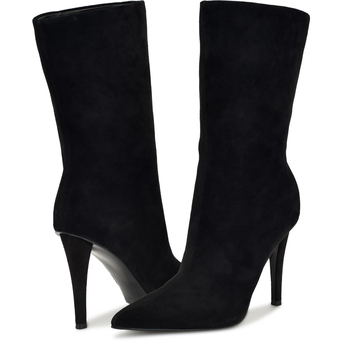Frenchi Womens Heels Pumps Mid-Calf Boots