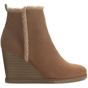 Camillia F Womens Faux Suede Wedge Boots
