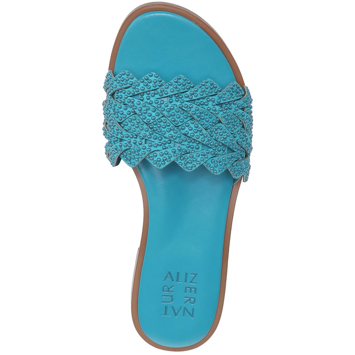 Fernanda Womens Embellished Slip-On Slide Sandals