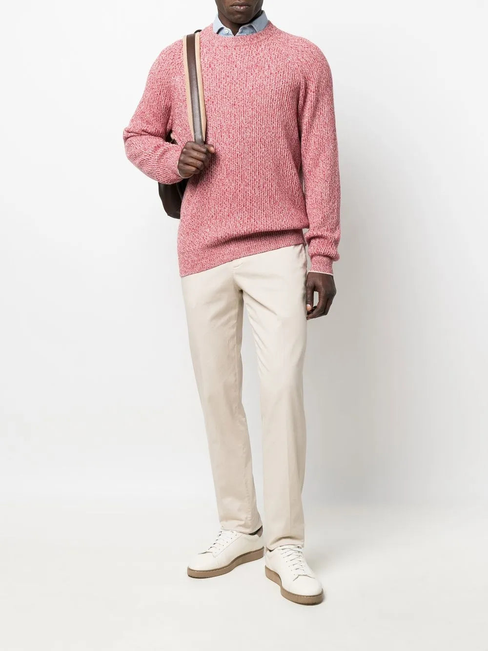 Brunello Cucinelli Brunello Cucinelli Mark-Knit Ribbed-Trim Jumper