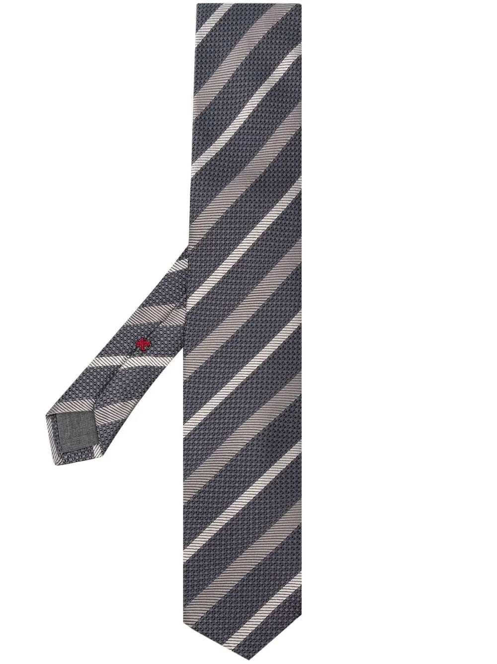 Brunello Cucinelli Diagonal-Stripe Silk Tie