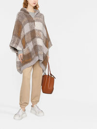 Brunello Cucinelli Brunello Cucinelli Check-Pattern Cashmere Poncho