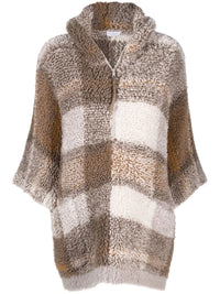 Brunello Cucinelli Brunello Cucinelli Check-Pattern Cashmere Poncho
