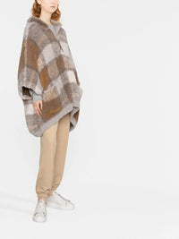 Brunello Cucinelli Brunello Cucinelli Check-Pattern Cashmere Poncho