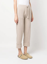 Brunello Cucinelli Brunello Cucinelli Drawstring Cropped Track Pants