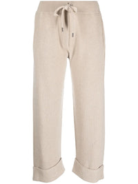 Brunello Cucinelli Brunello Cucinelli Drawstring Cropped Track Pants