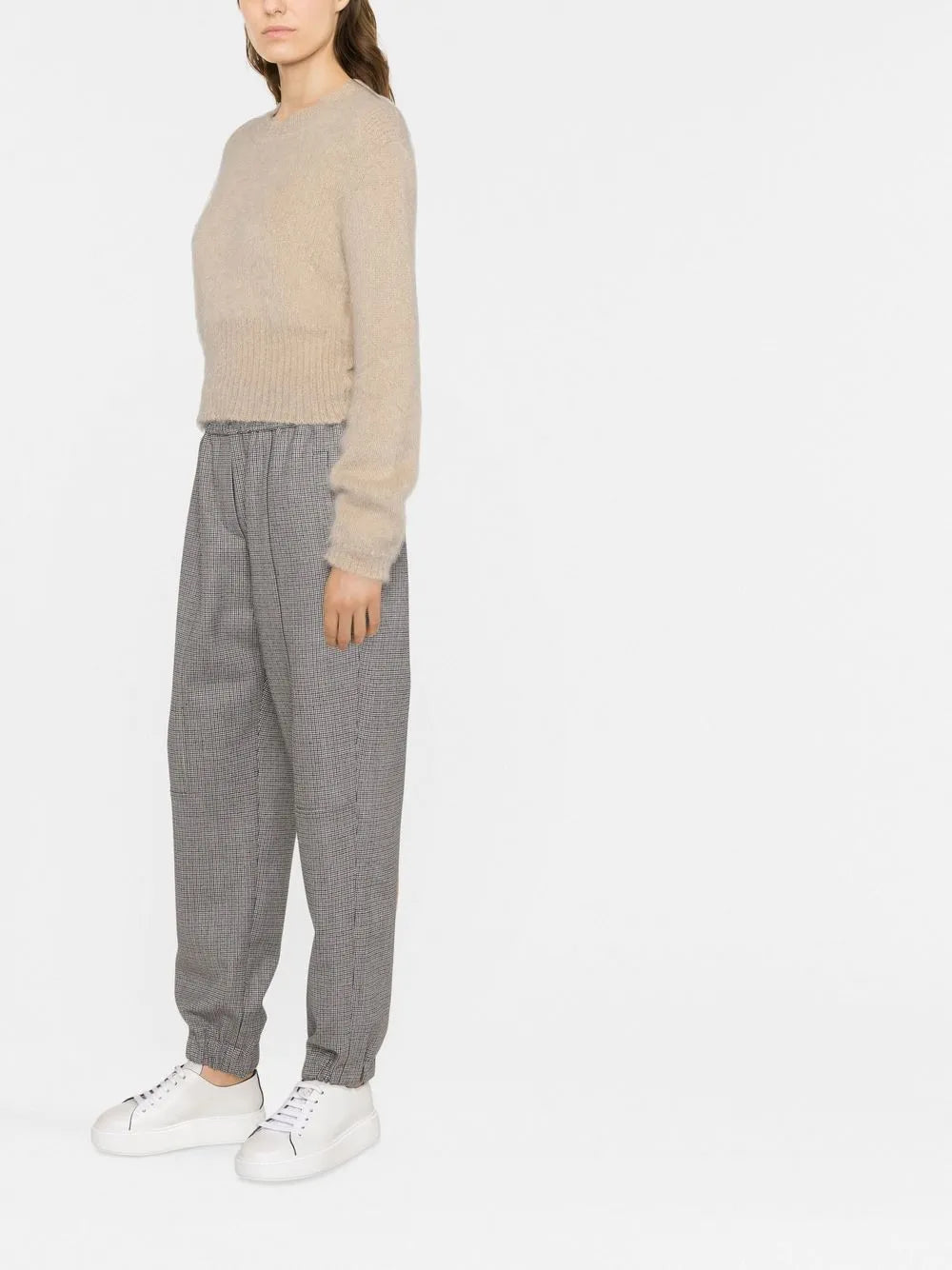 Brunello Cucinelli Checked Tapered Trousers