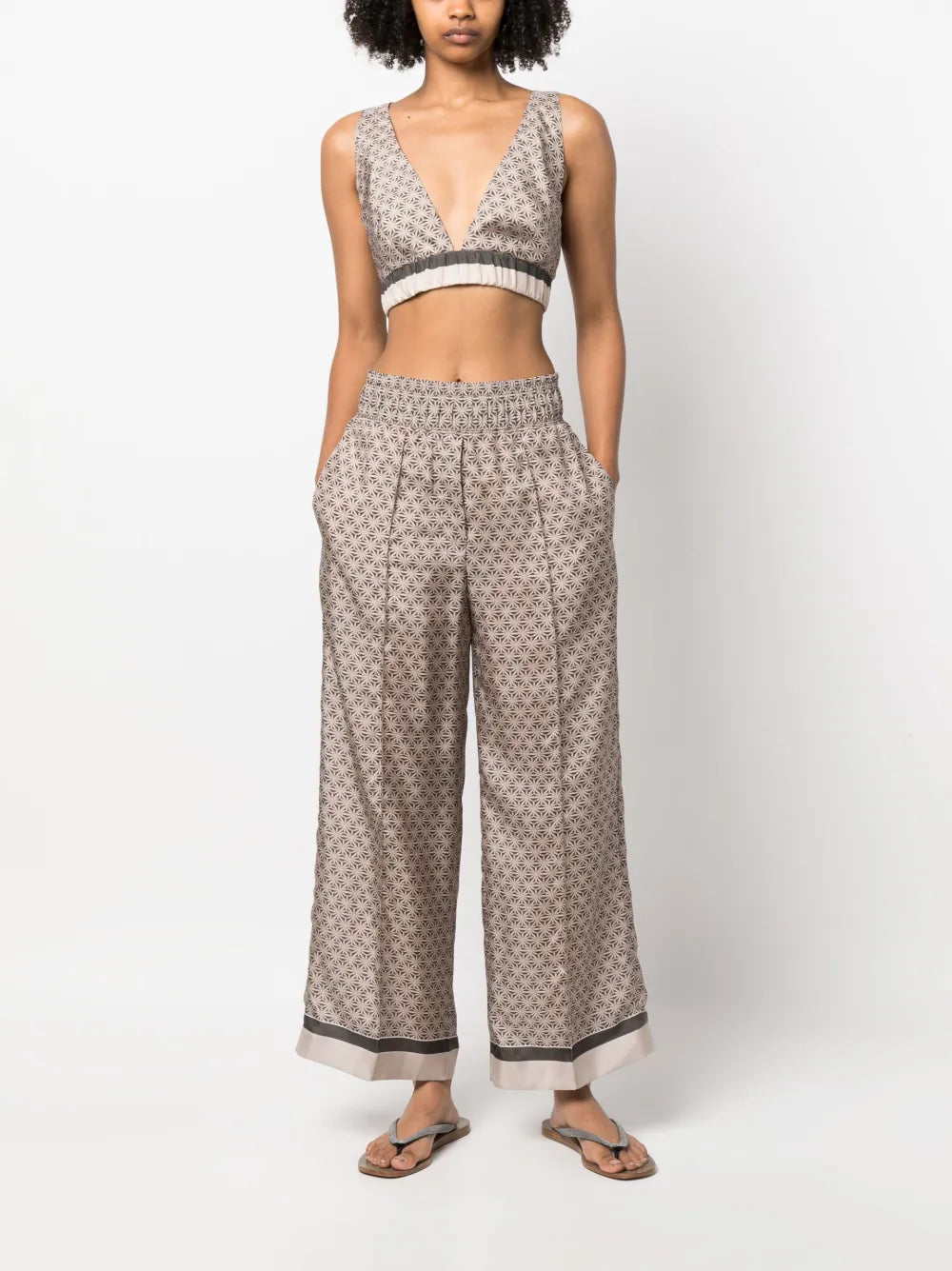 Brunello Cucinelli Brunello Cucinelli V-Neck Cropped Top