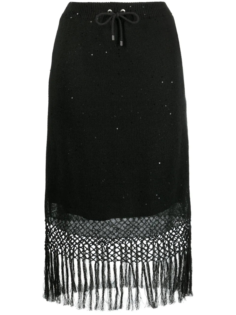 Brunello Cucinelli Brunello Cucinelli Fringed Edge Midi Skirt