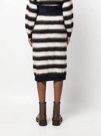Brunello Cucinelli Brunello Cucinelli Striped Knitted Midi Skirt