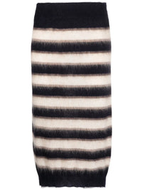 Brunello Cucinelli Brunello Cucinelli Striped Knitted Midi Skirt