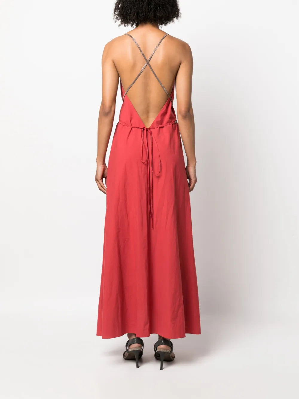 Brunello Cucinelli Brunello Cucinelli Open-Back Cotton Maxi Dress