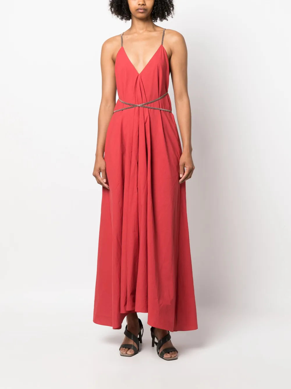 Brunello Cucinelli Brunello Cucinelli Open-Back Cotton Maxi Dress