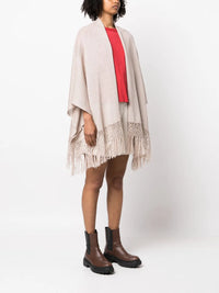 Brunello Cucinelli Brunello Cucinelli Fringed Linen Poncho