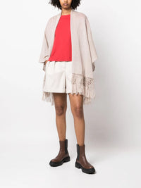 Brunello Cucinelli Brunello Cucinelli Fringed Linen Poncho
