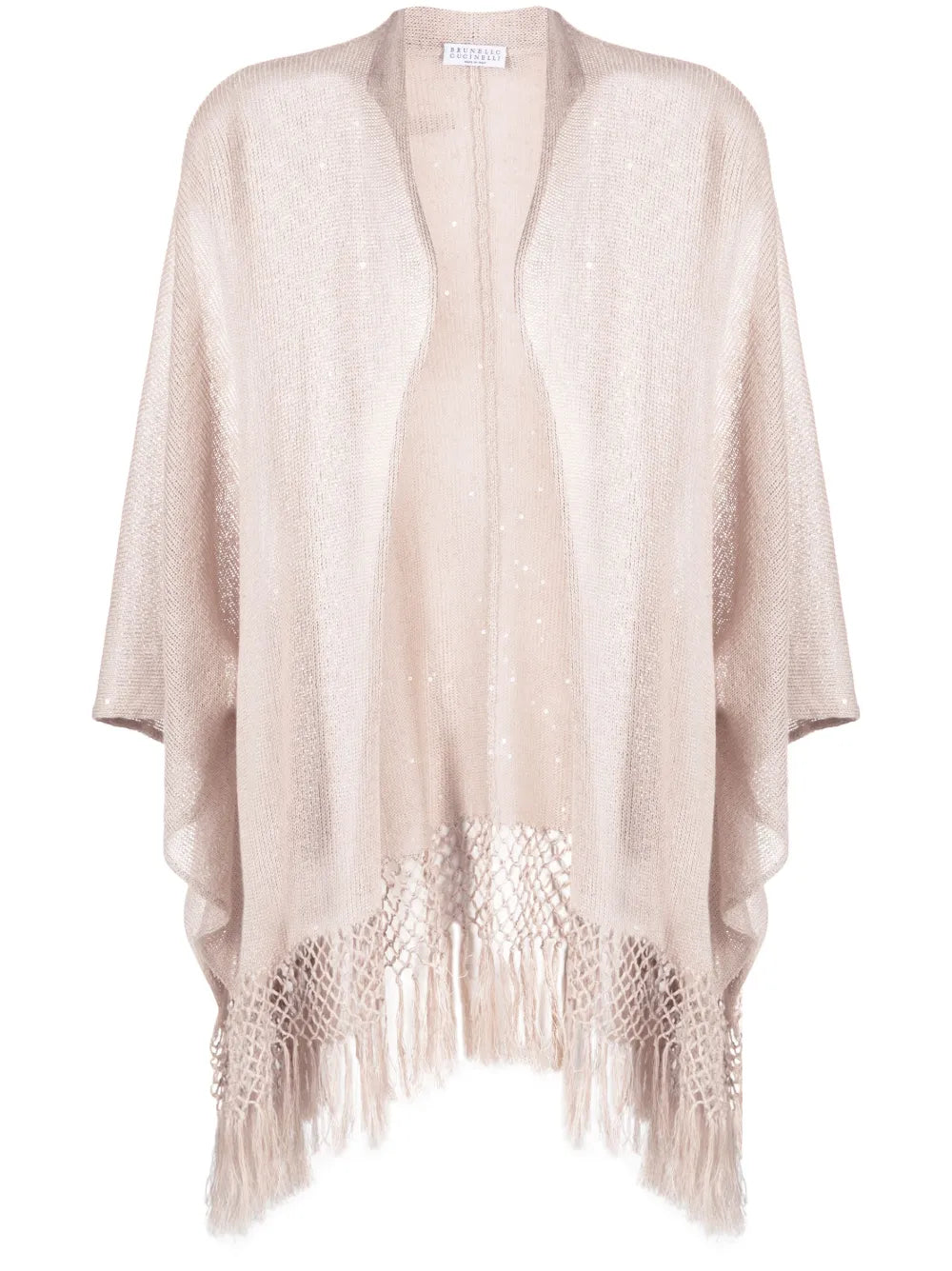 Brunello Cucinelli Brunello Cucinelli Fringed Linen Poncho