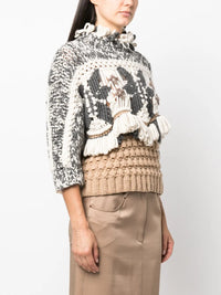 Brunello Cucinelli Brunello Cucinelli Fringed Chunky-Knit Cashmere Jumper