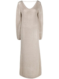 Brunello Cucinelli Brunello Cucinelli Open-Knit Maxi Dress