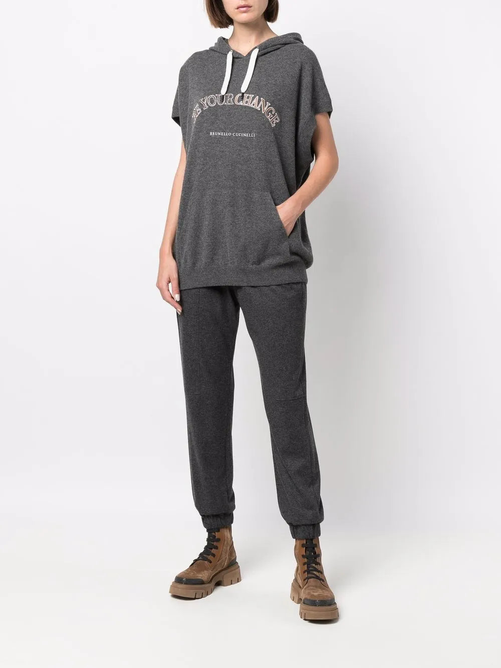 Brunello Cucinelli Brunello Cucinelli Slogan-Print Hoodie