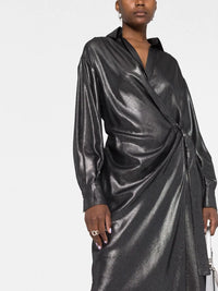 Brunello Cucinelli Brunello Cucinelli Shiny Wrap Dress